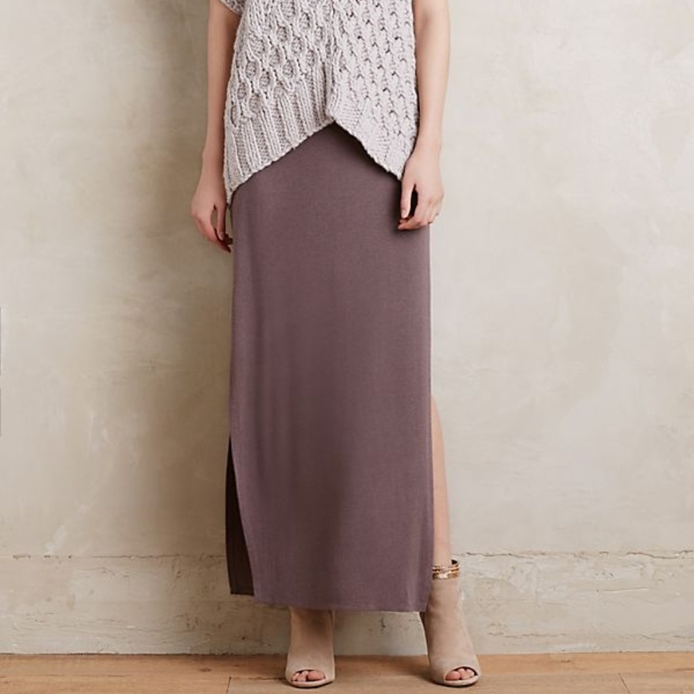 Anthropologie Side Split Maxi Skirt XS